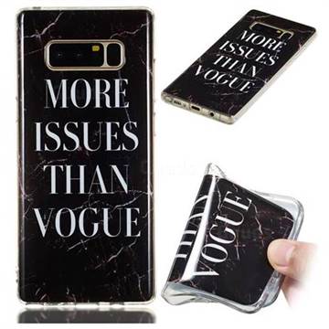 Stylish Black Soft TPU Marble Pattern Phone Case for Samsung Galaxy Note 8