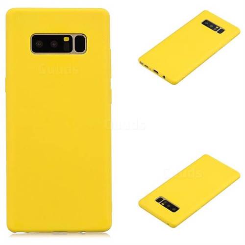 Candy Soft Silicone Protective Phone Case for Samsung Galaxy Note 8 - Yellow