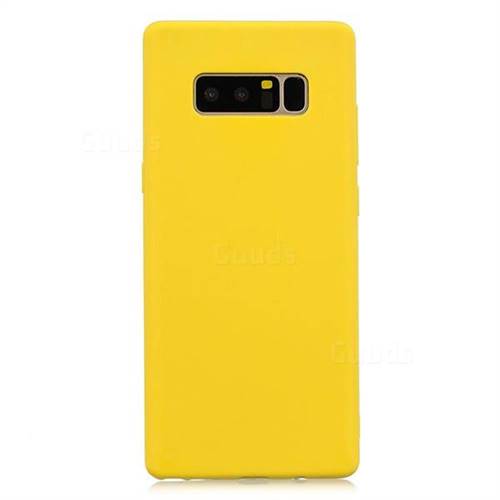 Candy Soft Silicone Protective Phone Case for Samsung Galaxy Note 8 Yellow