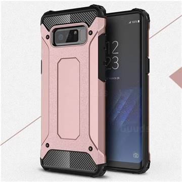 King Kong Armor Premium Shockproof Dual Layer Rugged Hard Cover for Samsung Galaxy Note 8 - Rose Gold