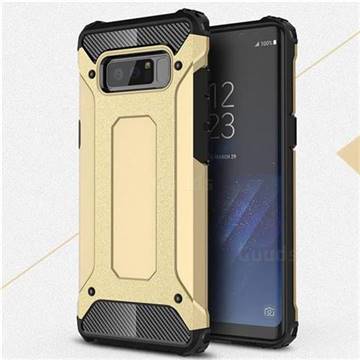 King Kong Armor Premium Shockproof Dual Layer Rugged Hard Cover for Samsung Galaxy Note 8 - Champagne Gold
