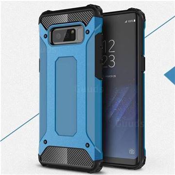 King Kong Armor Premium Shockproof Dual Layer Rugged Hard Cover for Samsung Galaxy Note 8 - Sky Blue