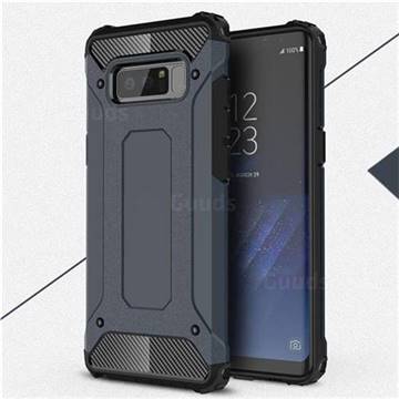 King Kong Armor Premium Shockproof Dual Layer Rugged Hard Cover for Samsung Galaxy Note 8 - Navy