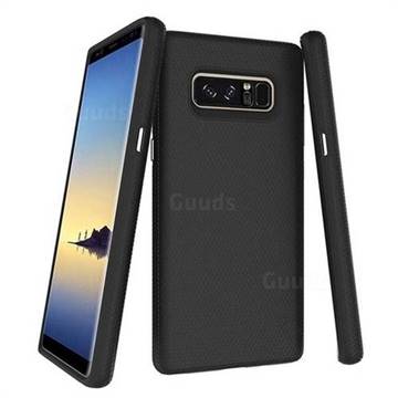 Triangle Texture Shockproof Hybrid Rugged Armor Defender Phone Case for Samsung Galaxy Note 8 - Black
