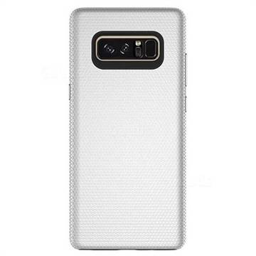 Triangle Texture Shockproof Hybrid Rugged Armor Defender Phone Case for Samsung Galaxy Note 8 - Silver