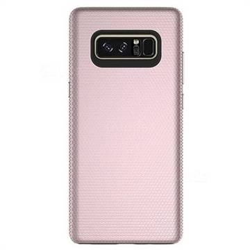 Triangle Texture Shockproof Hybrid Rugged Armor Defender Phone Case for Samsung Galaxy Note 8 - Rose Gold