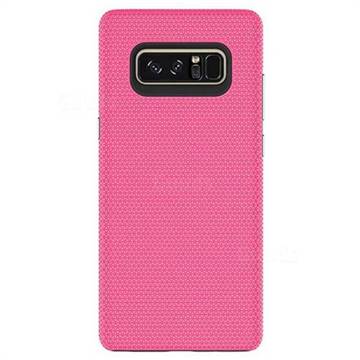Triangle Texture Shockproof Hybrid Rugged Armor Defender Phone Case for Samsung Galaxy Note 8 - Rose