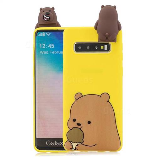 Brown Bear Soft 3D Climbing Doll Stand Soft Case for Samsung Galaxy Note 8