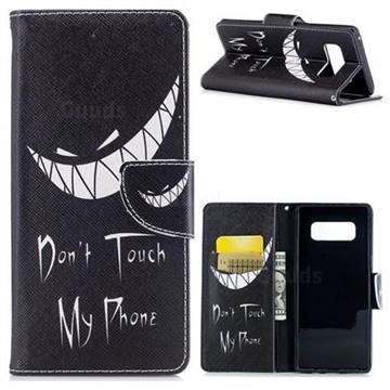 Crooked Grin Leather Wallet Case for Samsung Galaxy Note 8