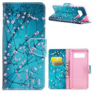 Blue Plum Leather Wallet Case for Samsung Galaxy Note 8