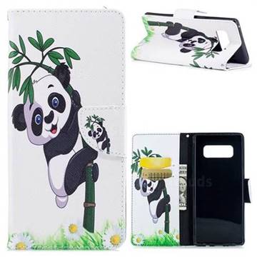 Bamboo Panda Leather Wallet Case for Samsung Galaxy Note 8