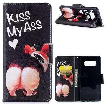 Lovely Pig Ass Leather Wallet Case for Samsung Galaxy Note 8