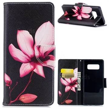 Lotus Flower Leather Wallet Case for Samsung Galaxy Note 8