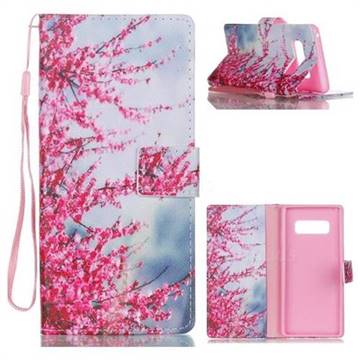Plum Flower Leather Wallet Phone Case for Samsung Galaxy Note 8
