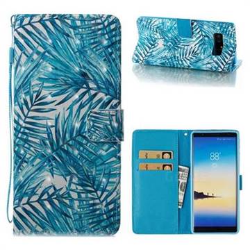 Banana Leaves 3D Painted Leather Wallet Case for Samsung Galaxy Note 8