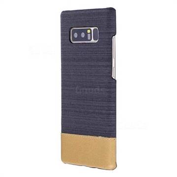 Canvas Cloth Coated Plastic Back Cover for Samsung Galaxy Note 8 - Black
