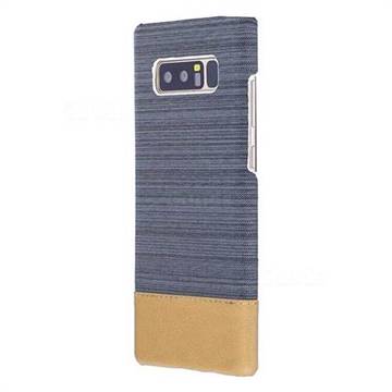 Canvas Cloth Coated Plastic Back Cover for Samsung Galaxy Note 8 - Dark Grey