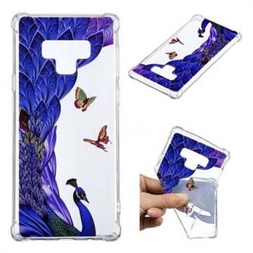 Peacock Butterfly Anti-fall Clear Varnish Soft TPU Back Cover for Samsung Galaxy Note9