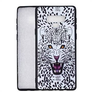 Snow Leopard 3D Embossed Relief Black Soft Back Cover for Samsung Galaxy Note9