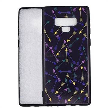 Colorful Arrows 3D Embossed Relief Black Soft Back Cover for Samsung Galaxy Note9
