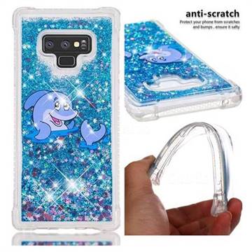 Happy Dolphin Dynamic Liquid Glitter Sand Quicksand Star TPU Case for Samsung Galaxy Note9