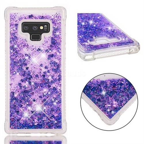 Dynamic Liquid Glitter Sand Quicksand Star TPU Case for Samsung Galaxy Note9 - Purple