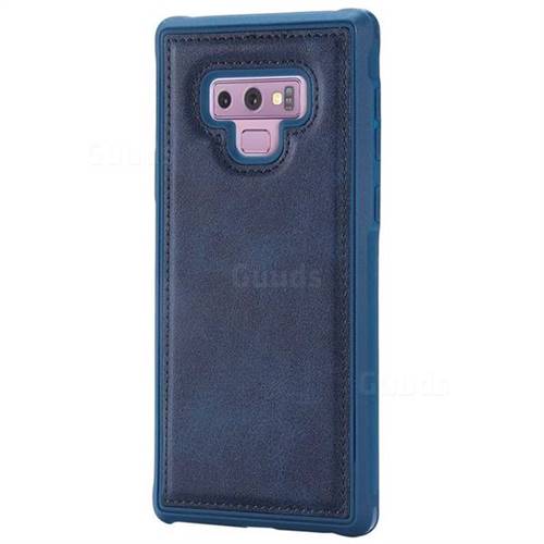 Luxury Shatter-resistant Leather Coated Phone Back Cover for Samsung Galaxy Note9 - Blue