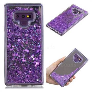 Glitter Sand Mirror Quicksand Dynamic Liquid Star TPU Case for Samsung Galaxy Note9 - Purple