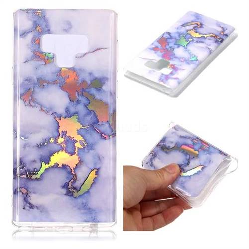 Blue Marble Pattern Bright Color Laser Soft TPU Case for Samsung Galaxy Note9