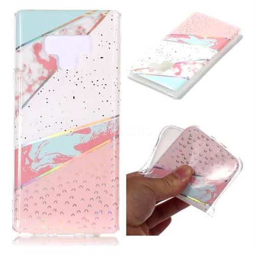 Matching Color Marble Pattern Bright Color Laser Soft TPU Case for Samsung Galaxy Note9