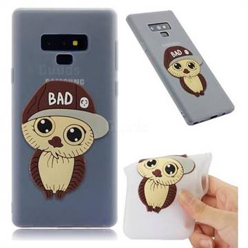 Bad Boy Owl Soft 3D Silicone Case for Samsung Galaxy Note9 - Translucent White