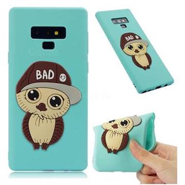 Bad Boy Owl Soft 3D Silicone Case for Samsung Galaxy Note9 - Sky Blue