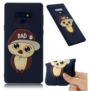 Bad Boy Owl Soft 3D Silicone Case for Samsung Galaxy Note9 - Navy