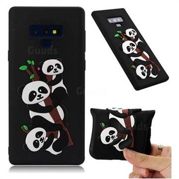 Panda Bamboo Soft 3D Silicone Case for Samsung Galaxy Note9 - Black