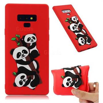Panda Bamboo Soft 3D Silicone Case for Samsung Galaxy Note9 - Pink