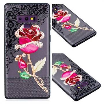 Rose Lace Diamond Flower Soft TPU Back Cover for Samsung Galaxy Note9