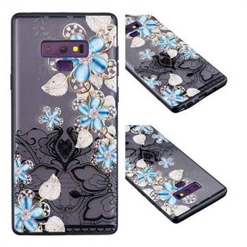 Lilac Lace Diamond Flower Soft TPU Back Cover for Samsung Galaxy Note9