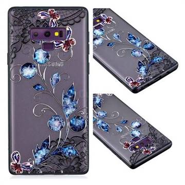 Butterfly Lace Diamond Flower Soft TPU Back Cover for Samsung Galaxy Note9