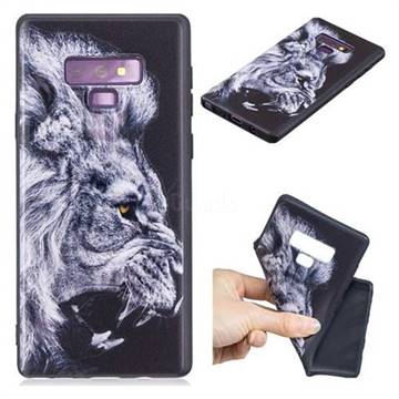 Lion 3D Embossed Relief Black TPU Cell Phone Back Cover for Samsung Galaxy Note9