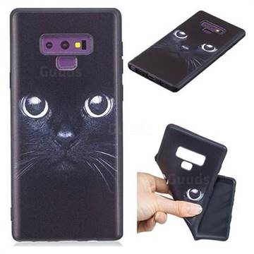 Bearded Feline 3D Embossed Relief Black TPU Cell Phone Back Cover for Samsung Galaxy Note9
