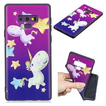 Pony 3D Embossed Relief Black TPU Cell Phone Back Cover for Samsung Galaxy Note9