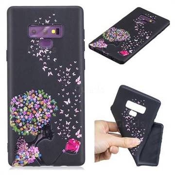 Corolla Girl 3D Embossed Relief Black TPU Cell Phone Back Cover for Samsung Galaxy Note9