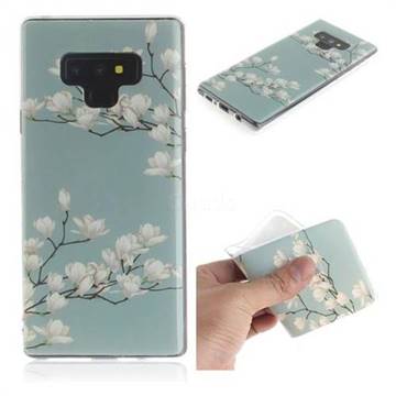 Magnolia Flower IMD Soft TPU Cell Phone Back Cover for Samsung Galaxy Note9