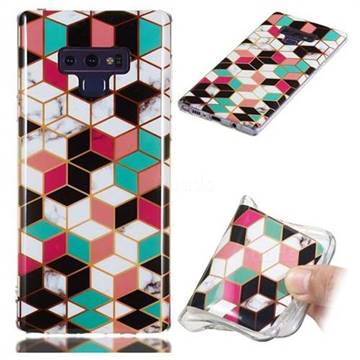 Three-dimensional Square Soft TPU Marble Pattern Phone Case for Samsung Galaxy Note9