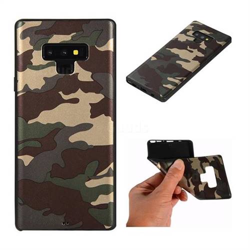 Camouflage Soft TPU Back Cover for Samsung Galaxy Note9 - Gold Green