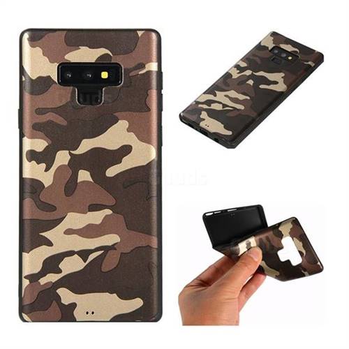Camouflage Soft TPU Back Cover for Samsung Galaxy Note9 - Gold Coffee