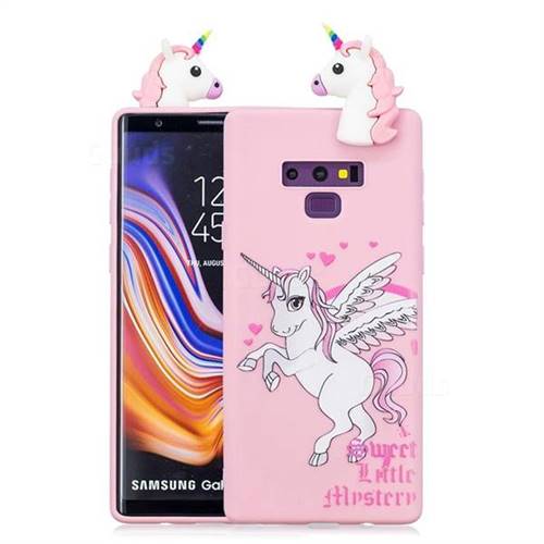Wings Unicorn Soft 3D Climbing Doll Soft Case for Samsung Galaxy Note9
