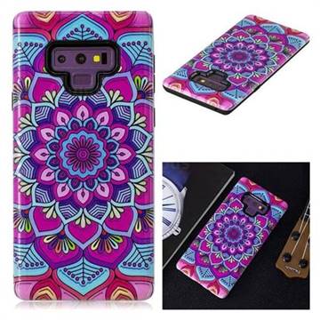 Datura Flowers Pattern 2 in 1 PC + TPU Glossy Embossed Back Cover for Samsung Galaxy Note9