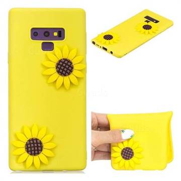 Yellow Sunflower Soft 3D Silicone Case for Samsung Galaxy Note9