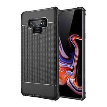 Luxury Shockproof Rubik Cube Texture Silicone TPU Back Cover for Samsung Galaxy Note9 - Black